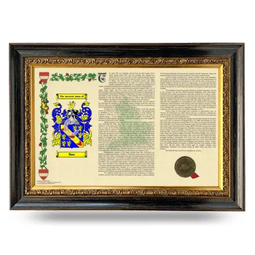 Bun Armorial Landscape Framed - Heirloom