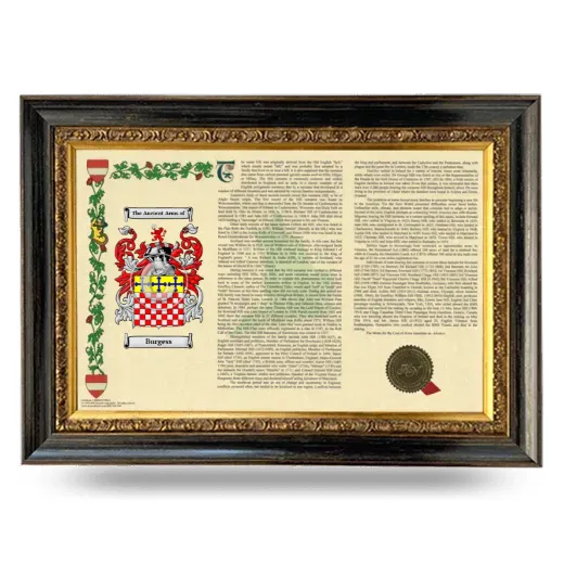 Burgess Armorial Landscape Framed - Heirloom