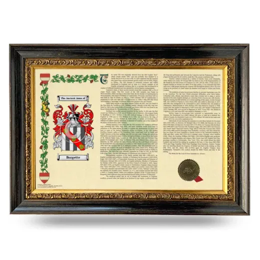 Burgette Armorial Landscape Framed - Heirloom