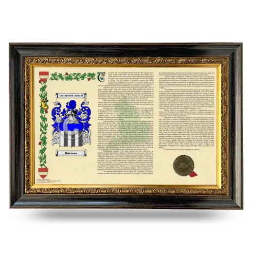 Burman Armorial Landscape Framed - Heirloom