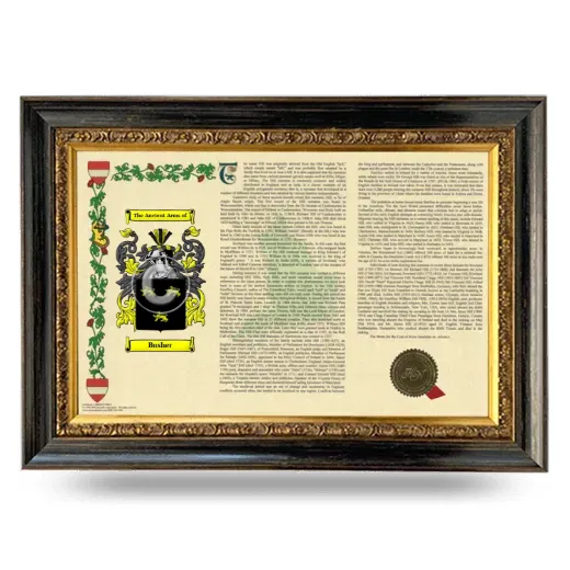Busher Armorial Landscape Framed - Heirloom