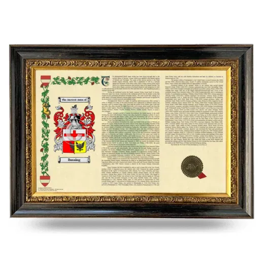Bussing Armorial Landscape Framed - Heirloom
