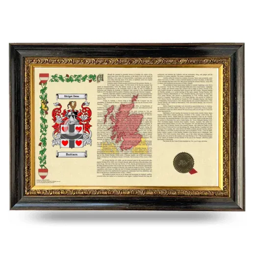 Buttars Armorial Landscape Framed - Heirloom