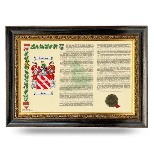 Byron Armorial Landscape Framed - Heirloom