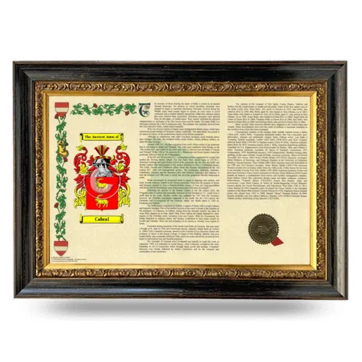 Cabral Armorial Landscape Framed - Heirloom