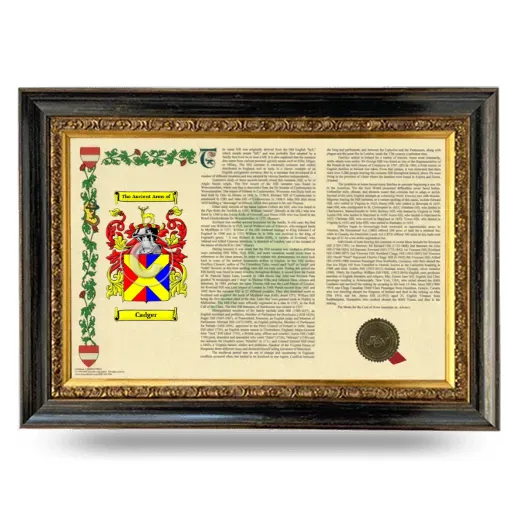 Cadger Armorial Landscape Framed - Heirloom