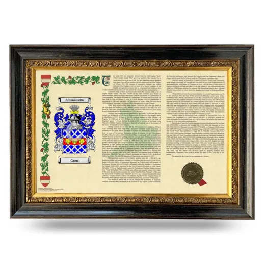 Caen Armorial Landscape Framed - Heirloom