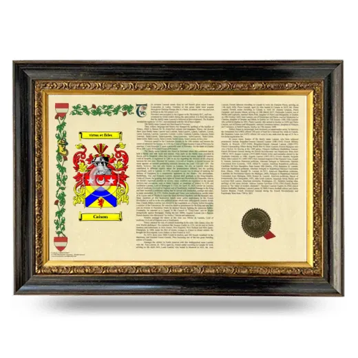 Caison Armorial Landscape Framed - Heirloom