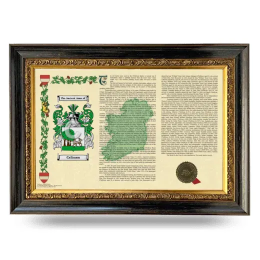 Caliman Armorial Landscape Framed - Heirloom