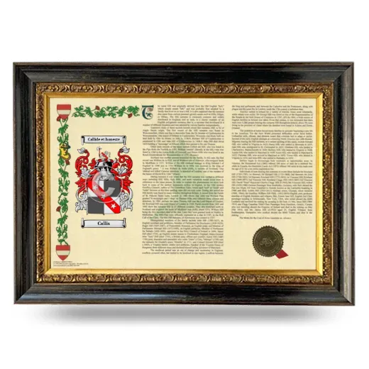 Callis Armorial Landscape Framed - Heirloom