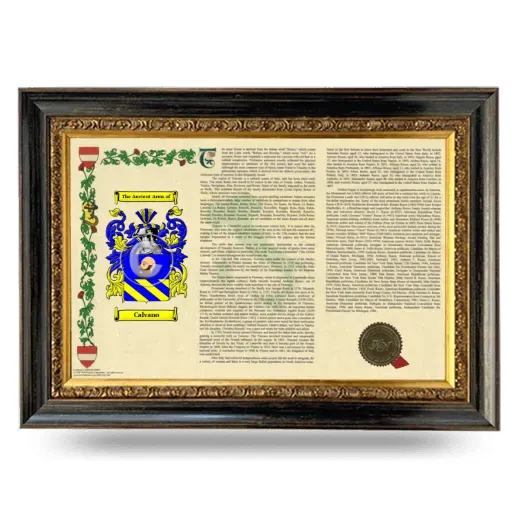 Calvano Armorial Landscape Framed - Heirloom