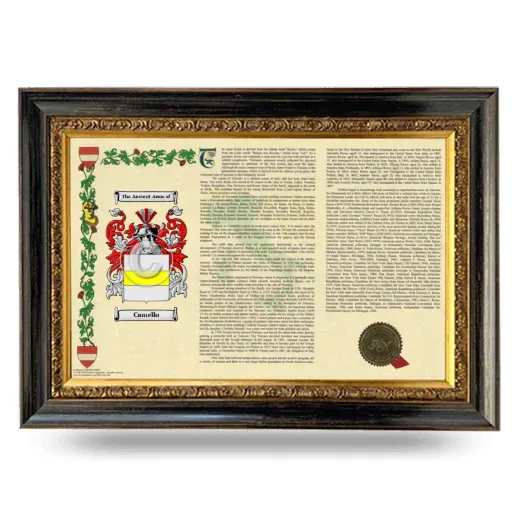 Camello Armorial Landscape Framed - Heirloom