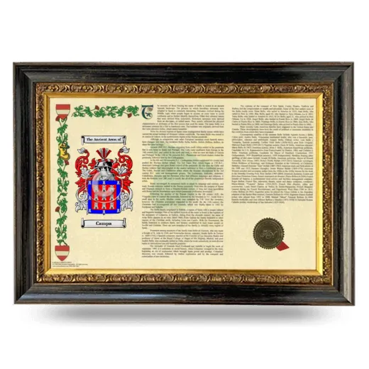 Campa Armorial Landscape Framed - Heirloom