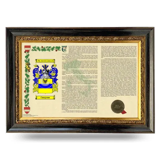Campone Armorial Landscape Framed - Heirloom