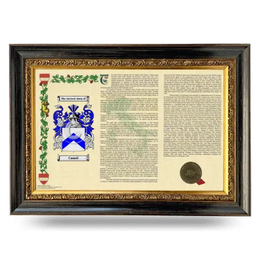 Canali Armorial Landscape Framed - Heirloom