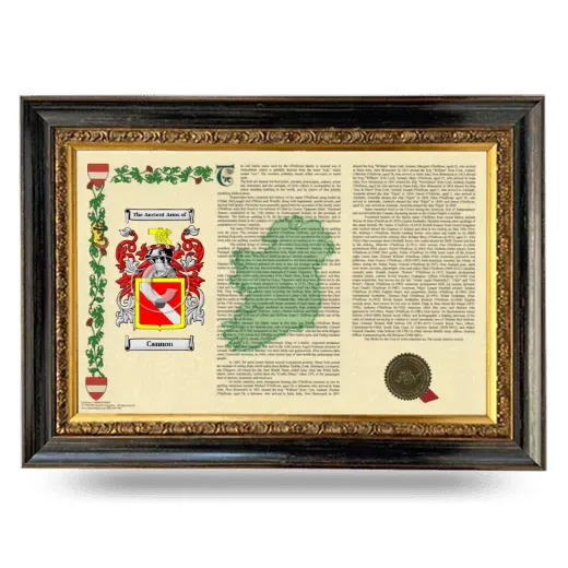 Cannon Armorial Landscape Framed - Heirloom