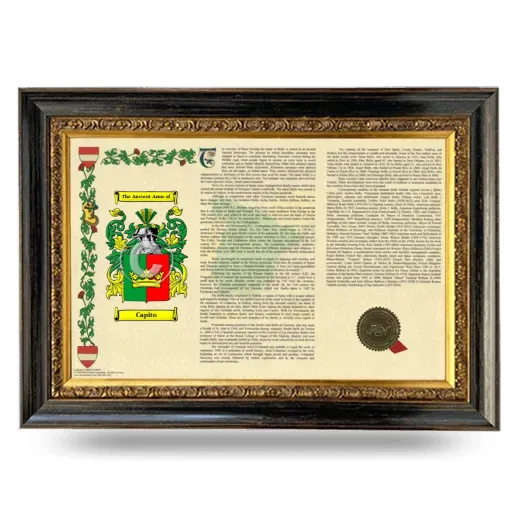 Capito Armorial Landscape Framed - Heirloom