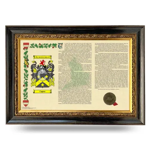 Capon Armorial Landscape Framed - Heirloom