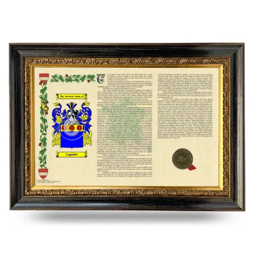 Capulet Armorial Landscape Framed - Heirloom