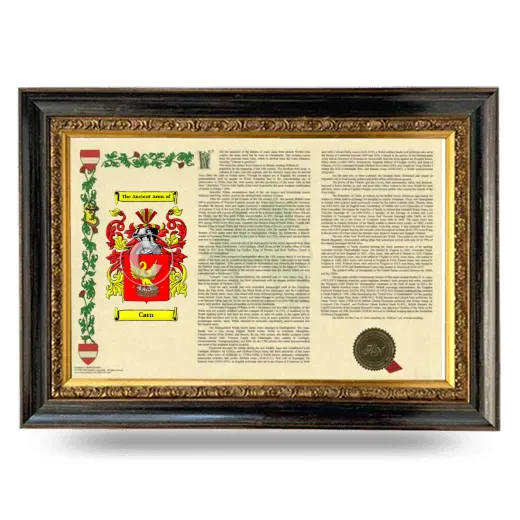 Carn Armorial Landscape Framed - Heirloom