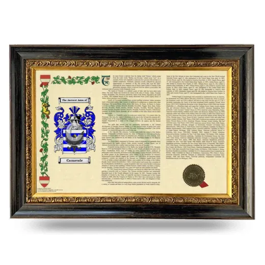 Carnavale Armorial Landscape Framed - Heirloom
