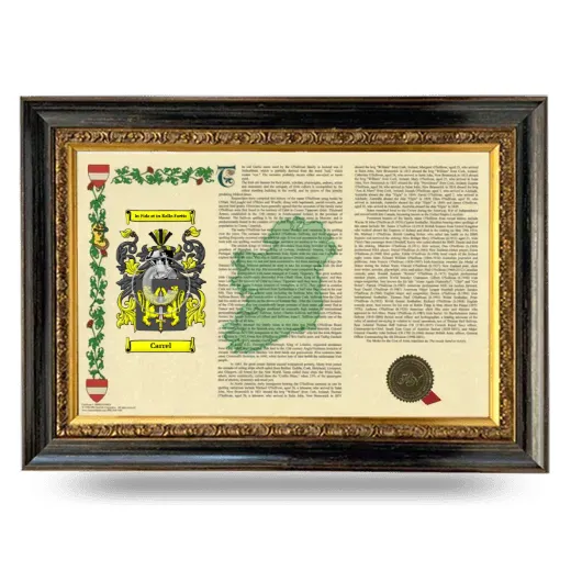 Carrel Armorial Landscape Framed - Heirloom