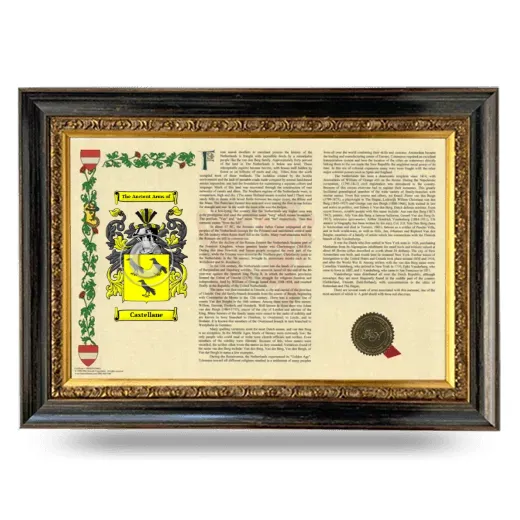 Castellane Armorial Landscape Framed - Heirloom