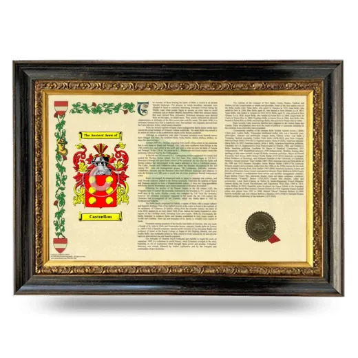 Castrellon Armorial Landscape Framed - Heirloom