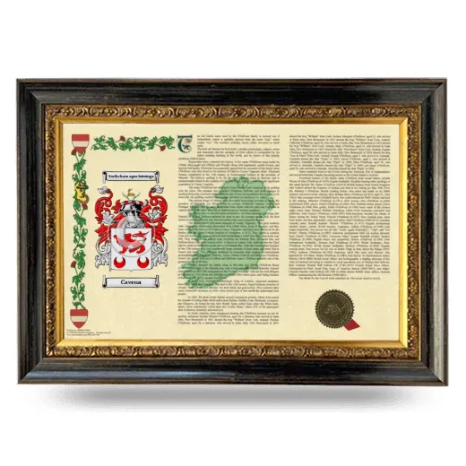 Cavena Armorial Landscape Framed - Heirloom