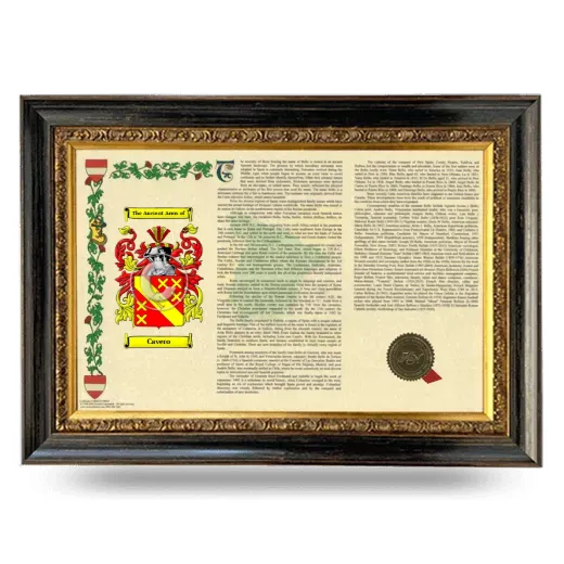 Cavero Armorial Landscape Framed - Heirloom