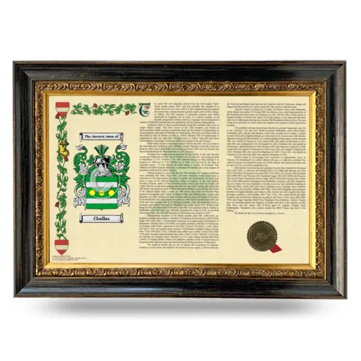 Challas Armorial Landscape Framed - Heirloom