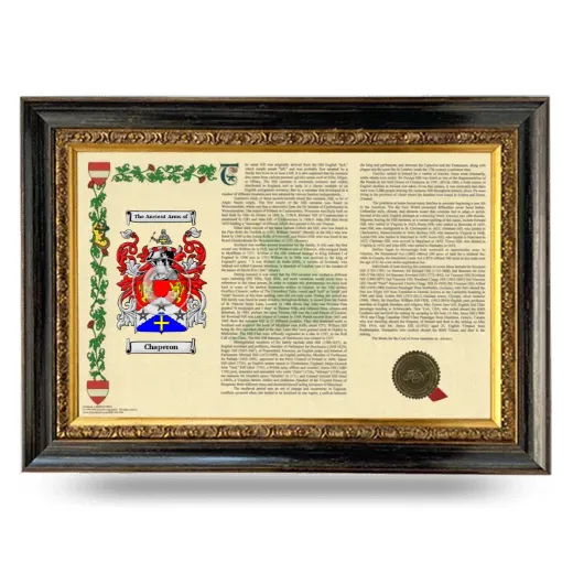Chaperon Armorial Landscape Framed - Heirloom