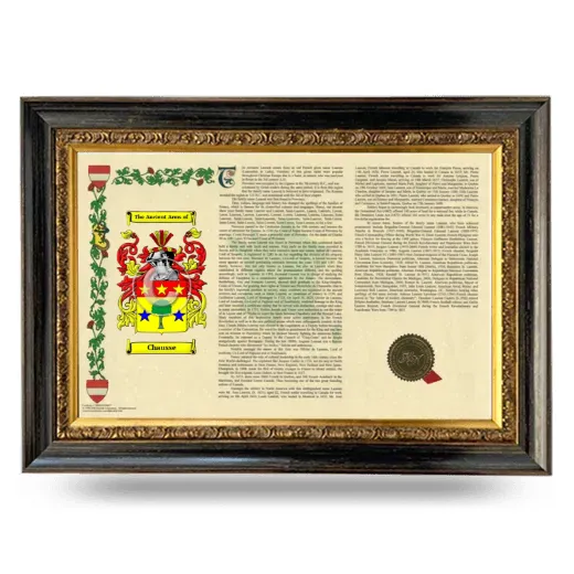 Chausse Armorial Landscape Framed - Heirloom