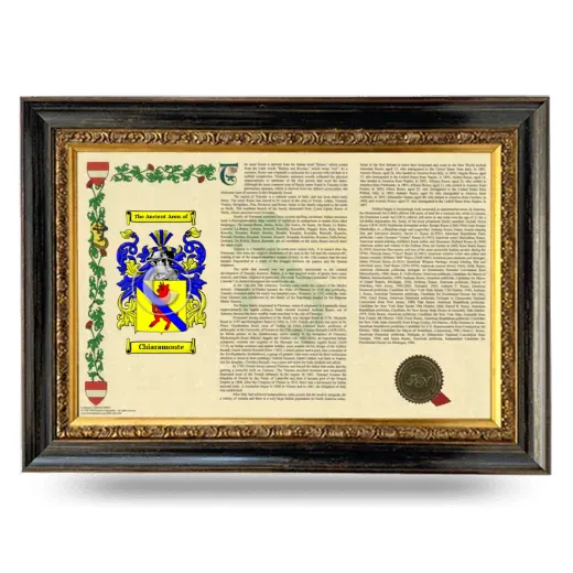Chiaramonte Armorial Landscape Framed - Heirloom