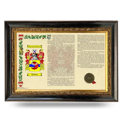 Christen Armorial Landscape Framed - Heirloom