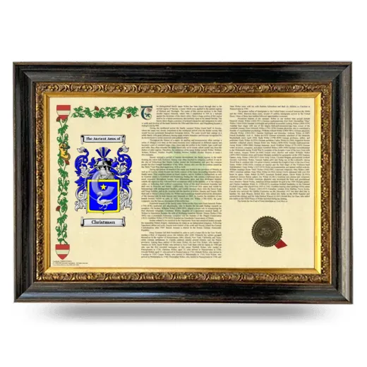Christman Armorial Landscape Framed - Heirloom