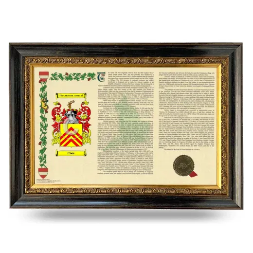 Clair Armorial Landscape Framed - Heirloom