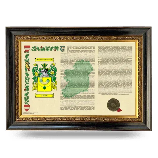 Claree Armorial Landscape Framed - Heirloom