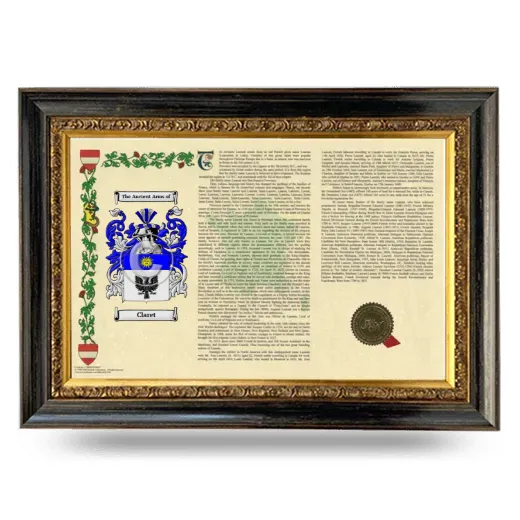 Claret Armorial Landscape Framed - Heirloom