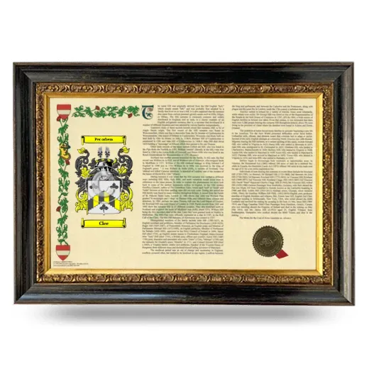 Clee Armorial Landscape Framed - Heirloom