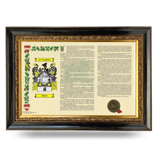 Cleeve Armorial Landscape Framed - Heirloom