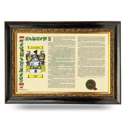 Cleff Armorial Landscape Framed - Heirloom