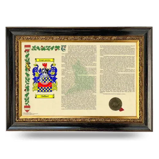 Clefford Armorial Landscape Framed - Heirloom