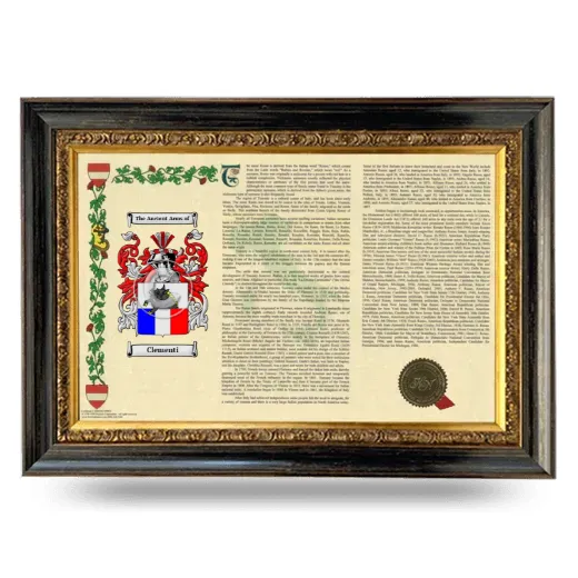 Clementi Armorial Landscape Framed - Heirloom