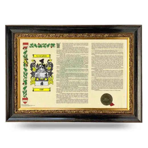 Cliff Armorial Landscape Framed - Heirloom