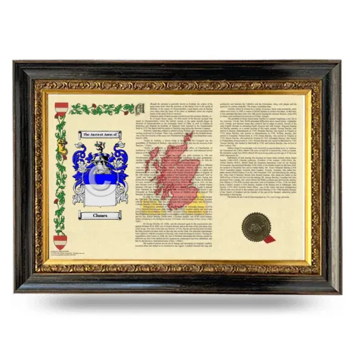 Clunes Armorial Landscape Framed - Heirloom