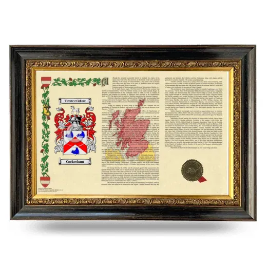 Cockerham Armorial Landscape Framed - Heirloom