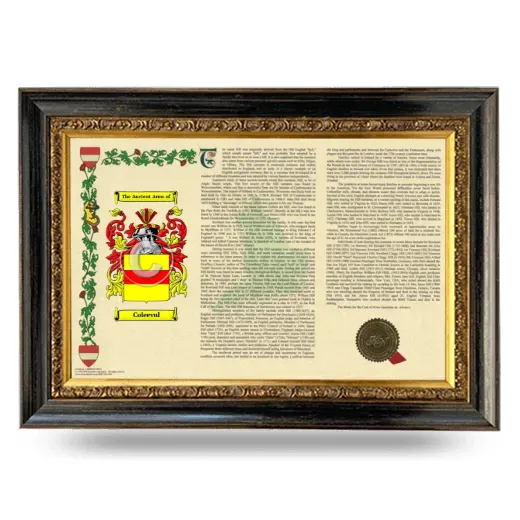 Coleevul Armorial Landscape Framed - Heirloom