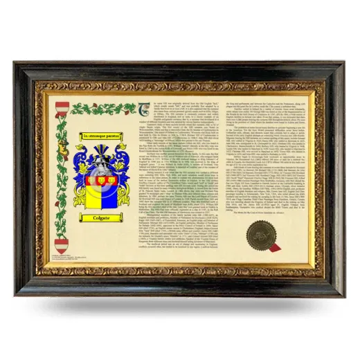 Colgate Armorial Landscape Framed - Heirloom