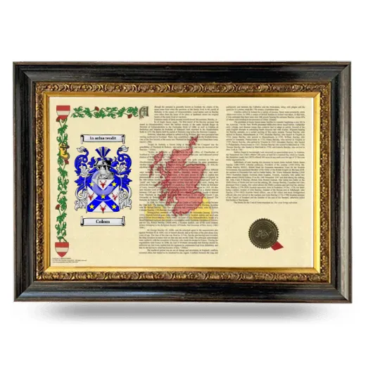 Colom Armorial Landscape Framed - Heirloom